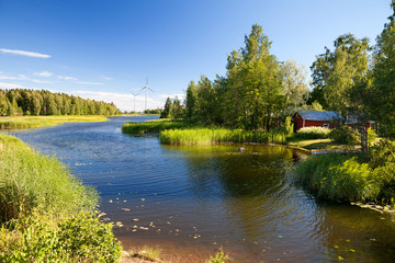 Fototapeta na wymiar Hamina, Finland - typical local landscape, summer