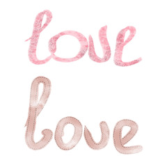 Love word illustration. Perfect for printing decor.