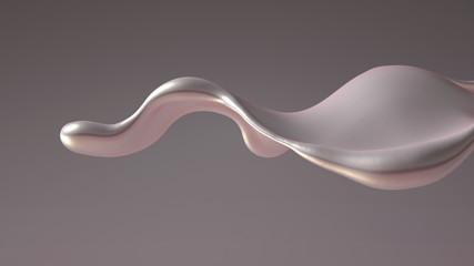 Splash fluid. 3d illustration, 3d rendering.