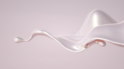 Splash fluid. 3d illustration, 3d rendering.