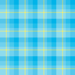 Seamless pattern in wonderful blue and yellow colors for plaid, fabric, textile, clothes, tablecloth and other things. Vector image.