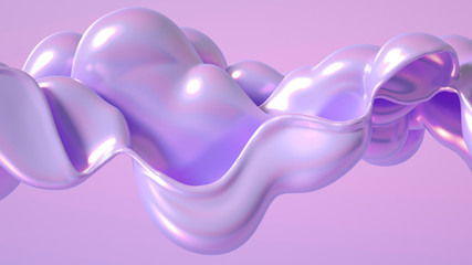 Fototapeta premium Splash fluid. 3d illustration, 3d rendering.