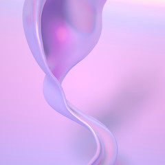 Splash fluid. 3d illustration, 3d rendering.