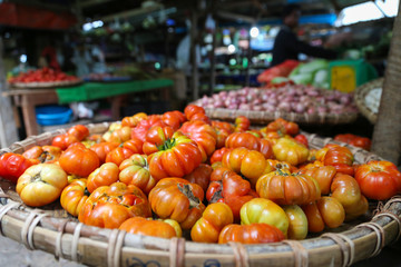 Tomatoes in a wicker basket