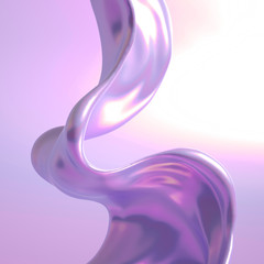 Splash fluid. 3d illustration, 3d rendering.