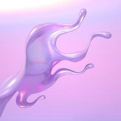 Obraz premium Splash fluid. 3d illustration, 3d rendering.