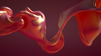 Obraz premium Splash fluid. 3d illustration, 3d rendering.