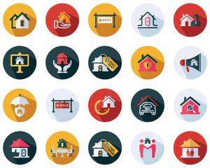 Real estate icons set - Set of the property icons