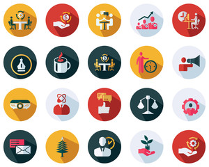 Business icons set - Set of business - management -finance - strategy - marketing.