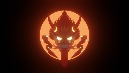 3D rendering background of barong 