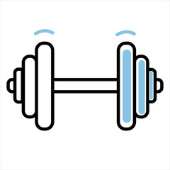 sport icon dumbbell isolated vector