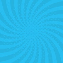 Blue background with swirl. Pop art style