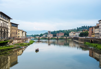 Fototapeta na wymiar The Arno River, Florence, Italy