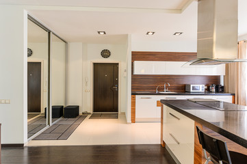 Russia, Moscow- September 10, 2019: interior room apartment modern bright cozy atmosphere. general cleaning, home decoration, preparation of house for sale