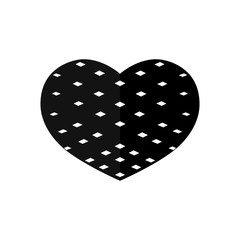 Heart icon, Valentines Day symbol, graphic design template, vector illustration