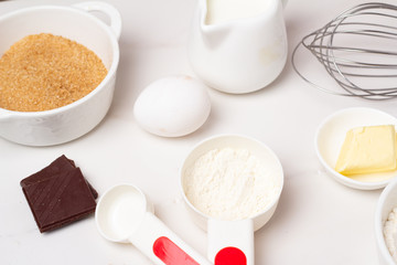  organic ingredients for baking on white