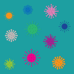 Fototapeta na wymiar viruses background- vector illustration