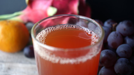 Red Grape Juice for healthy food and fruit drinking concept