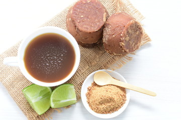  Fresh homemade aguapanela, or Aguadulce, a popular sweet drink from Colombia