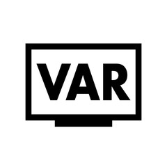 VAR system symbol illustration. Video Assistant Referee symbol.