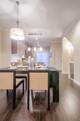 Modern dining room in luxury house.