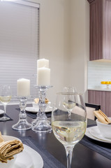 Modern dining room in luxury house.