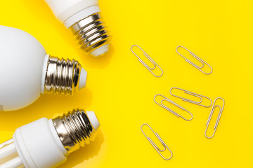 Energy saving light bulbs, ecological, to save energy and consumption.