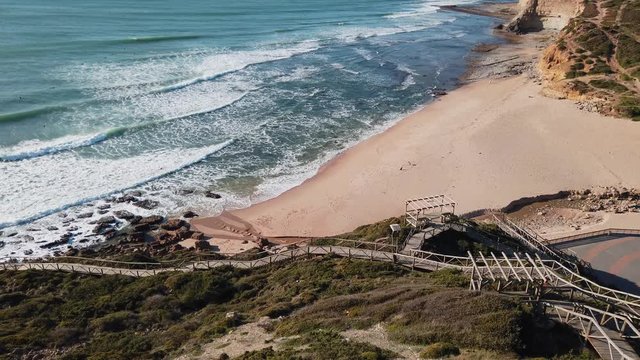 Ribeira de Ilhas beach in Ericeira, is part of the world surf reserve in Ericeira Portugal.