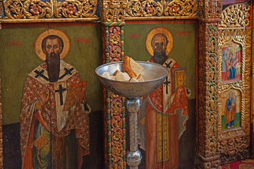Brot in der Kirche von Olympia, Insel Karpathos, Griechenland