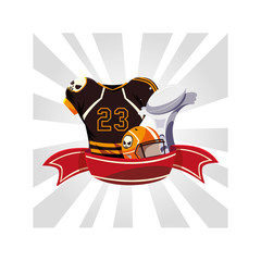 american football player outfit with ribbon