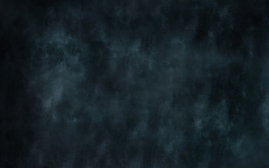 Horizontal dark background for portrait or food photography. Panoramic studio backdrop. Monochromatic screen. Artistic banner, texture and grunge graphic design. Free copy space. Floating frame. 