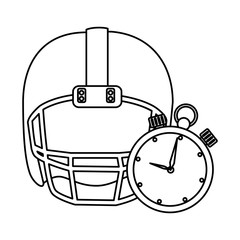 american football helmet with chronometer