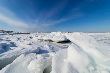 北海道オホーツク海の流氷