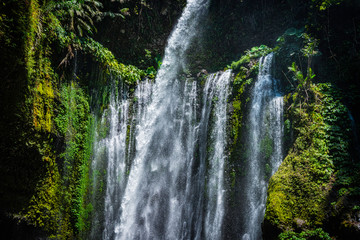 Sendang Gile Wasserfall im Norden von Lombok, Indonesien