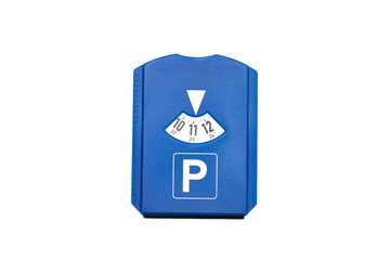 Parking clock isolated on a white background.