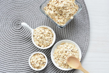  Fresh natural oatmeal, healthy product