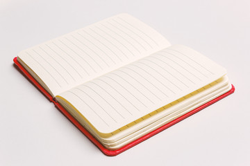 Empty Paper Notebook Diary Isolated on Light Background