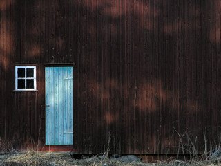 old wooden door on barn © Anders