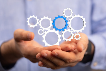 Gear With Success Concept digital.