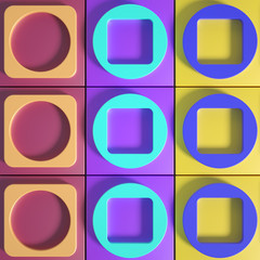 Beautiful colorful vibrant pattern. 3d illustration, 3d rendering.