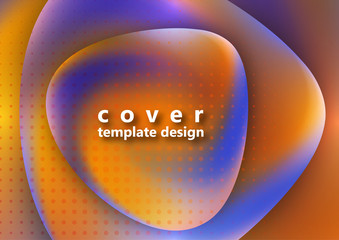 Round smooth triangular stones with a gradient mesh. Colorful liquid shapes for poster, banner, flyer and presentation. Fashionable soft colors and a smooth blend.