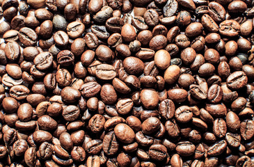 Close-Up Of Coffee Beans Background
