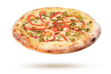 Pizza on a white background