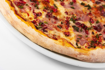 Pizza on a white background