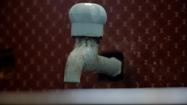 tap water dipping down closing with hands pollution wastage close up 4k house