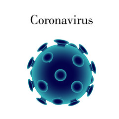 Corona Virus. virion of Coronavirus on white background. 2019-nCoV