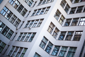 Facade of a building with windows