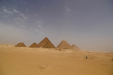 Fototapeta na wymiar Pyramids at Giza, Egypt