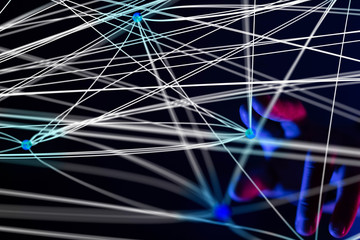 Digital Network and data concept