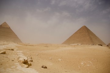 Fototapeta na wymiar Pyramids at Giza, Egypt